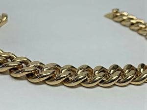 14k Solid Gold Cuban Link Bracelet - 7.5 Inches - 63.5 grams - 10.5mm