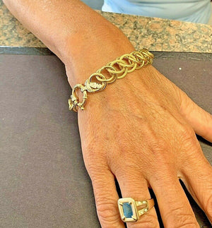 18k (.750) Mida Gold Ladies Designer Bracelet 22.7 grams - 8 inches - 14mm