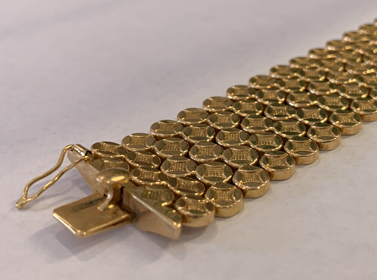 18k (750) Gold Ladies Bracelet 41.3 grams - 7 1/2 inches - 24.8mm
