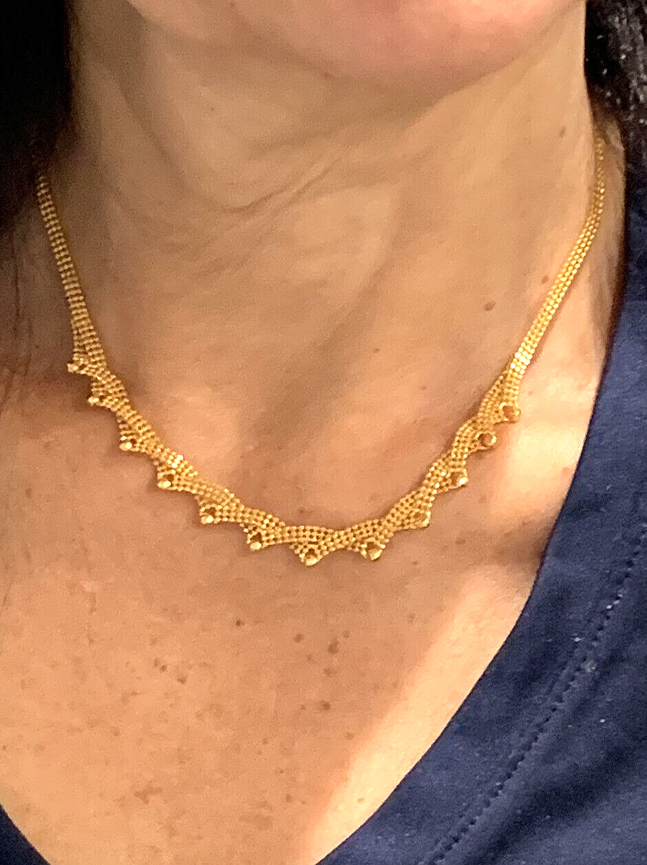 22k Gold 16 Inch Necklace / Choker - 14.5 Grams - .916 Pure Gold