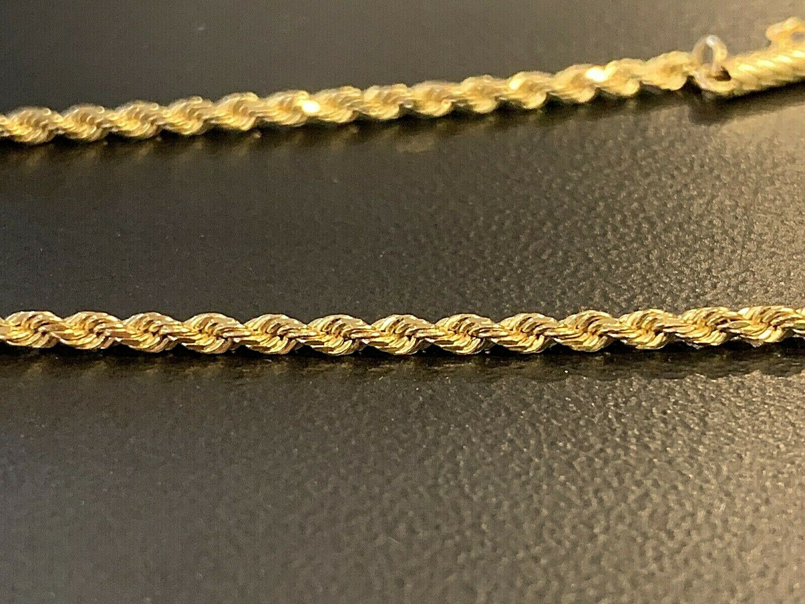 Solid gold rope chain 2.5 mm Clearance