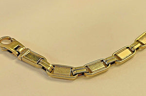 14k Gold Italian 8" Solid Link Bracelet 19.6 Grams 6.0mm