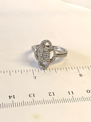 14k White Gold Diamond Ring .25ctw Size 6.5