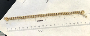 14k Cuban Link Bracelet 8 inch - 37.1 Gr - 7.6mm