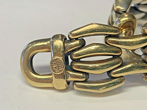 14k Gold Ladies Italian Reversible Bracelet - 7 1/4 Inches - 35.6 grams - 16mm