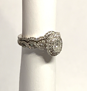 14k Neil Lane Diamond Bridal Set 1 1 3 Carats tw Oval Round cut