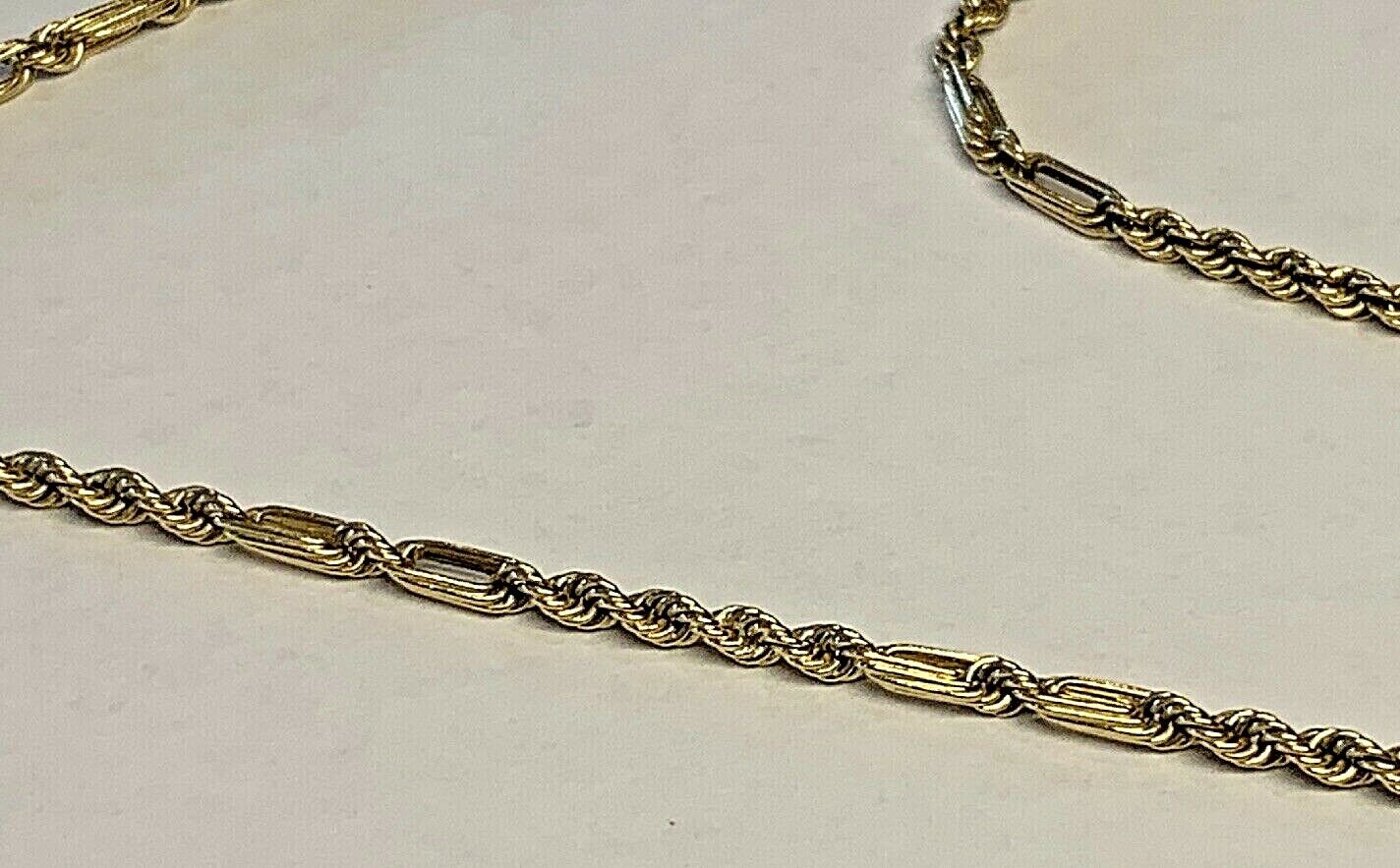 14k Gold Unique Rope Chain 26 Inch - 2.2mm - 10.1 Grams
